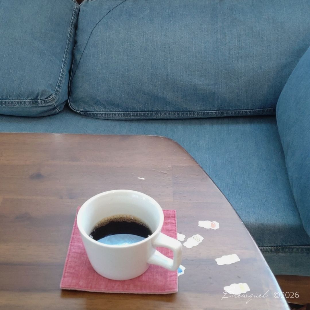 ブログ「Brewquet」のシリーズ「01 コーヒーと在宅ワークのあいだ」「#04 作業の合間にひと息つくコーヒー」のアイキャッチ。